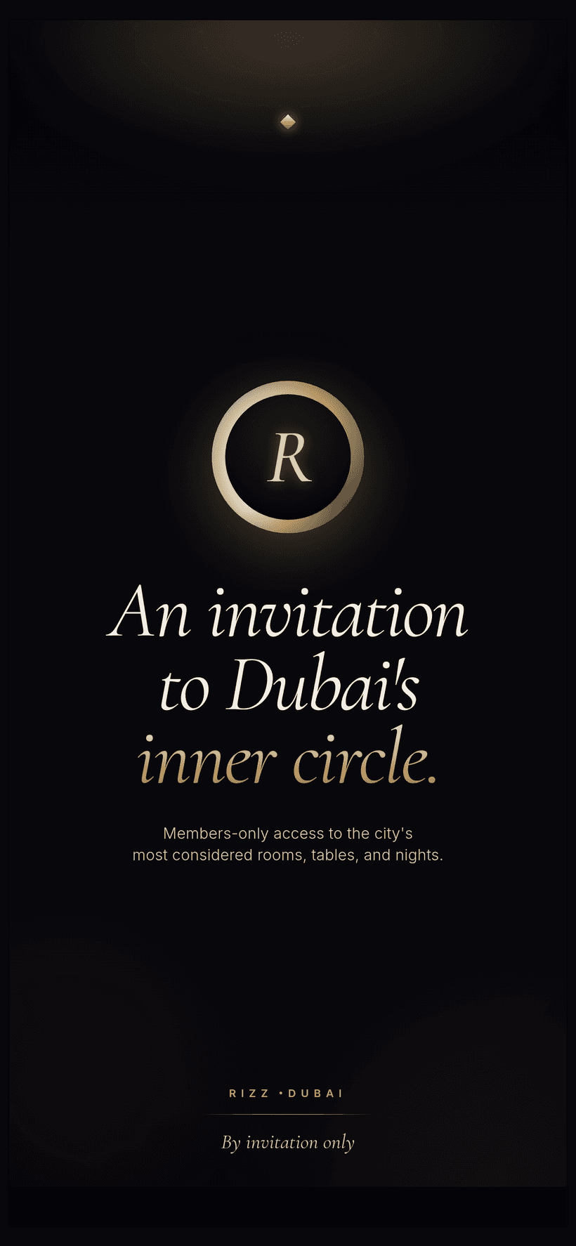 Rizz DXB app screen