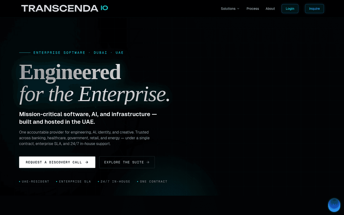 Transcenda website