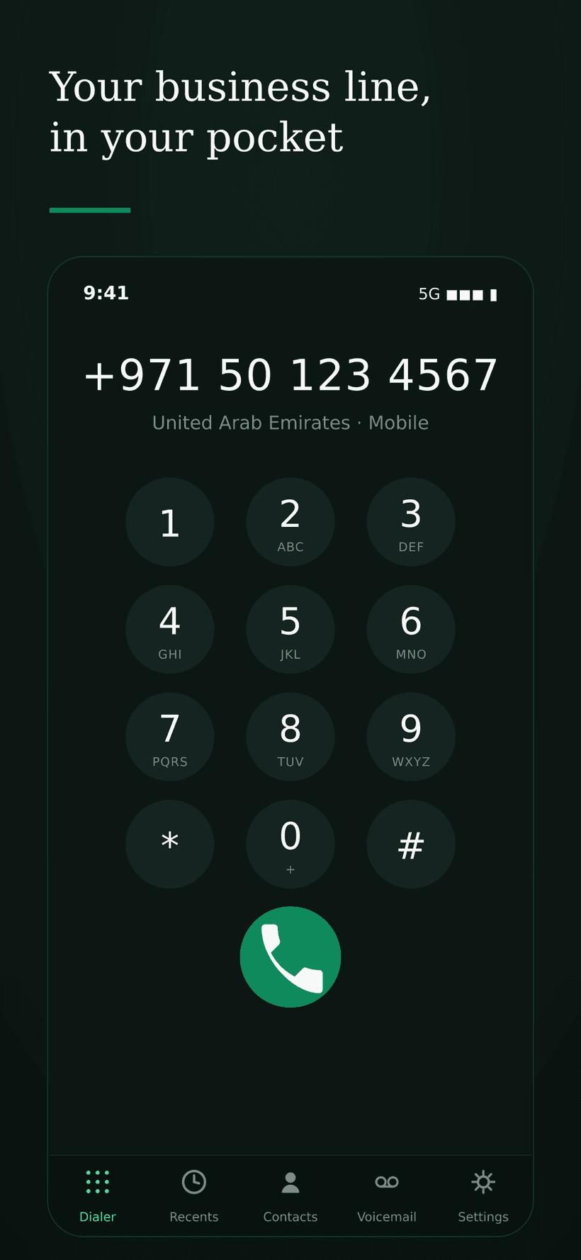 Transcenda Voice app screen