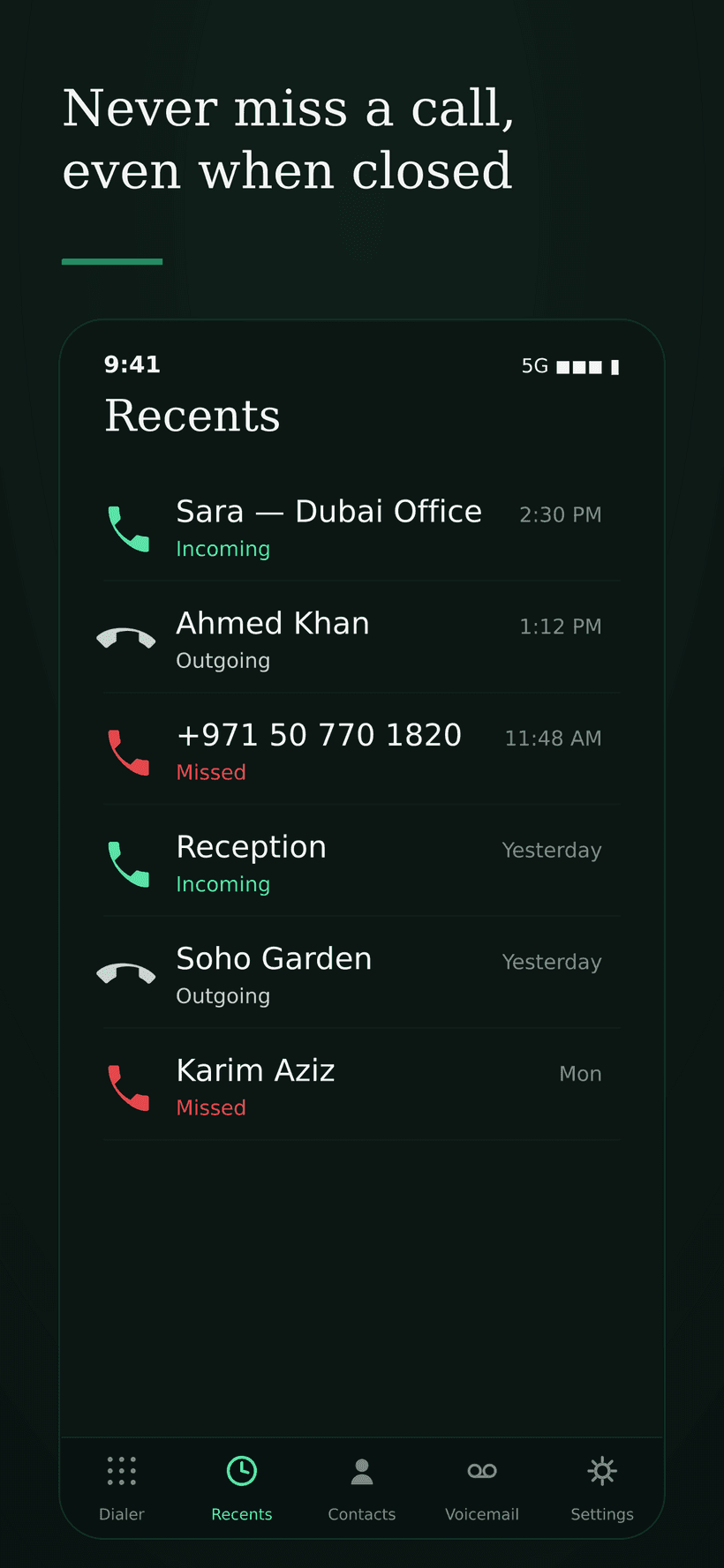 Transcenda Voice screen 3